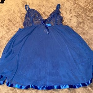 Blue Babydoll Lingerie
